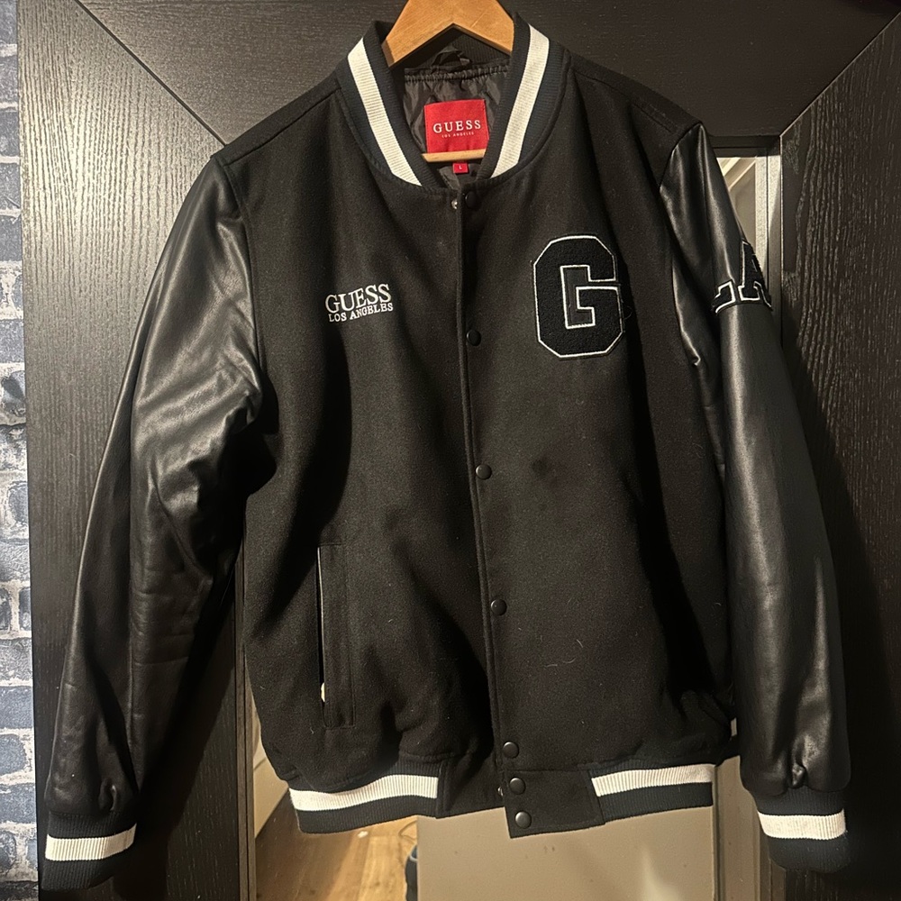 GUESS Black Varsity Jacket